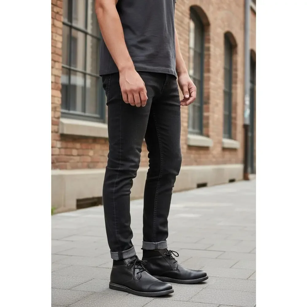 Nunn Bush Bayridge Plain Toe Chukka Boot Sz 10W Black Leather Tumbled‎ 84928-001